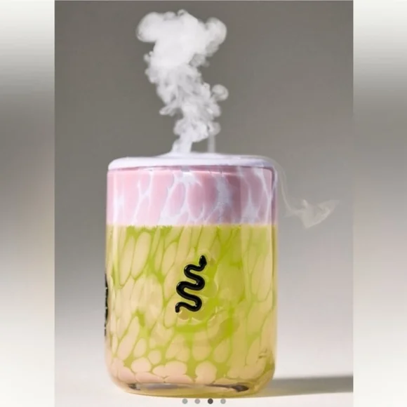 Anthropologie Mystic Icon Juice Glass Snake Pink Confetti - Picture 2 of 4